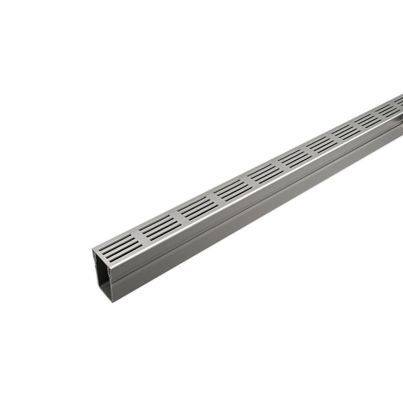 SlimLine renne m/rist 1 m alu. sølv