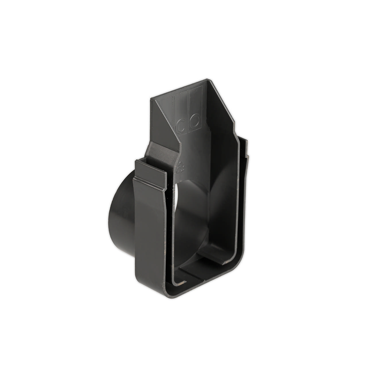 SlimLine Endevegg m/vannrett utløp Ø50