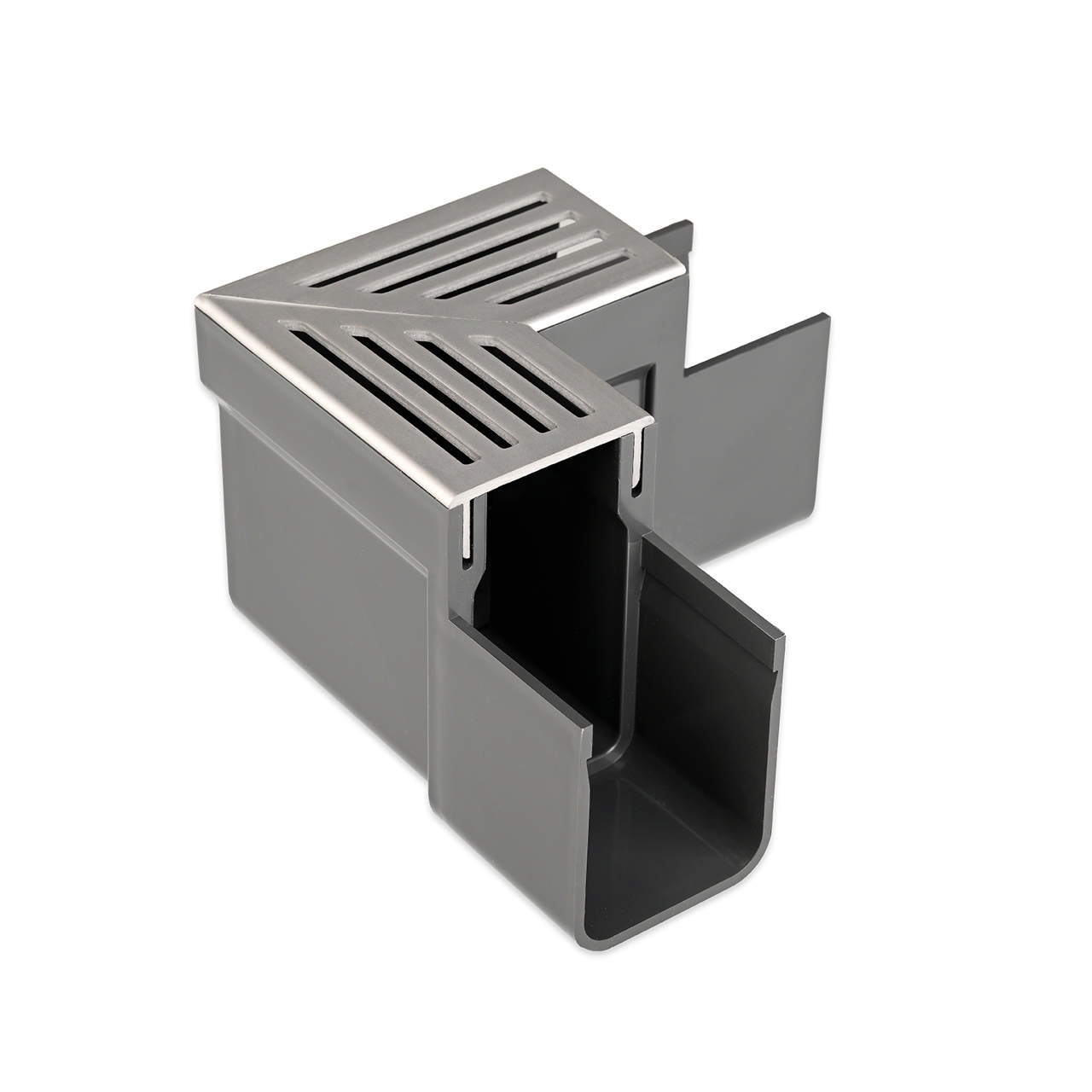 SlimLine Hjørne m/rist alu. sølv