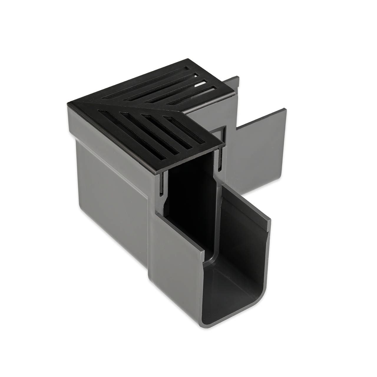 SlimLine Hjørne m/rist alu. sort