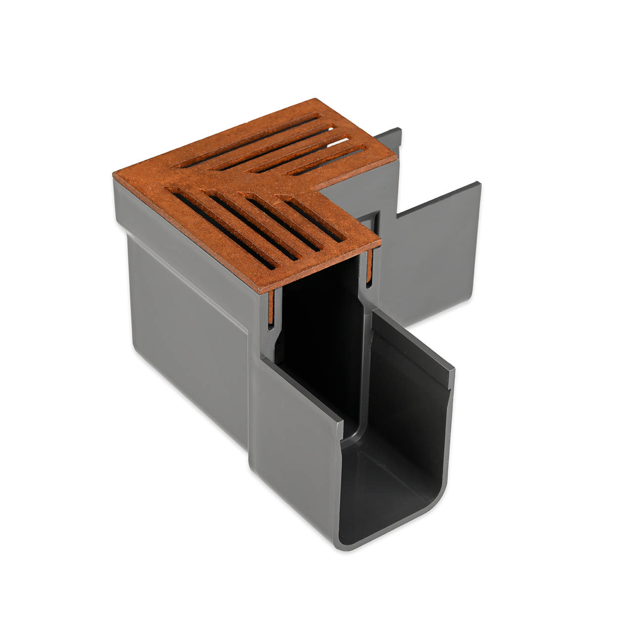 SlimLine Hjørne m/rist cortenstål