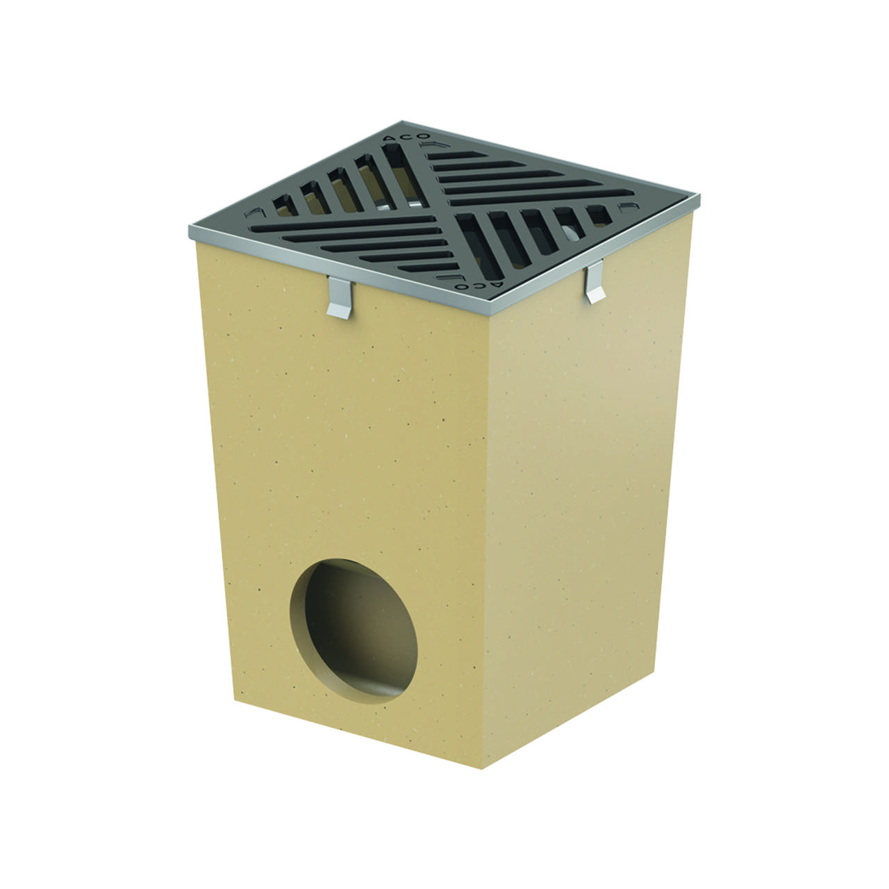 Punktsluk m/galv. kant og støpejernsrist